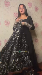 Black Designer Floor-Length Anarkali Set with Sequin Work Dupatta
