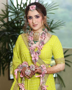 Haldi Wear Yellow Color Flared Lehenga Choli