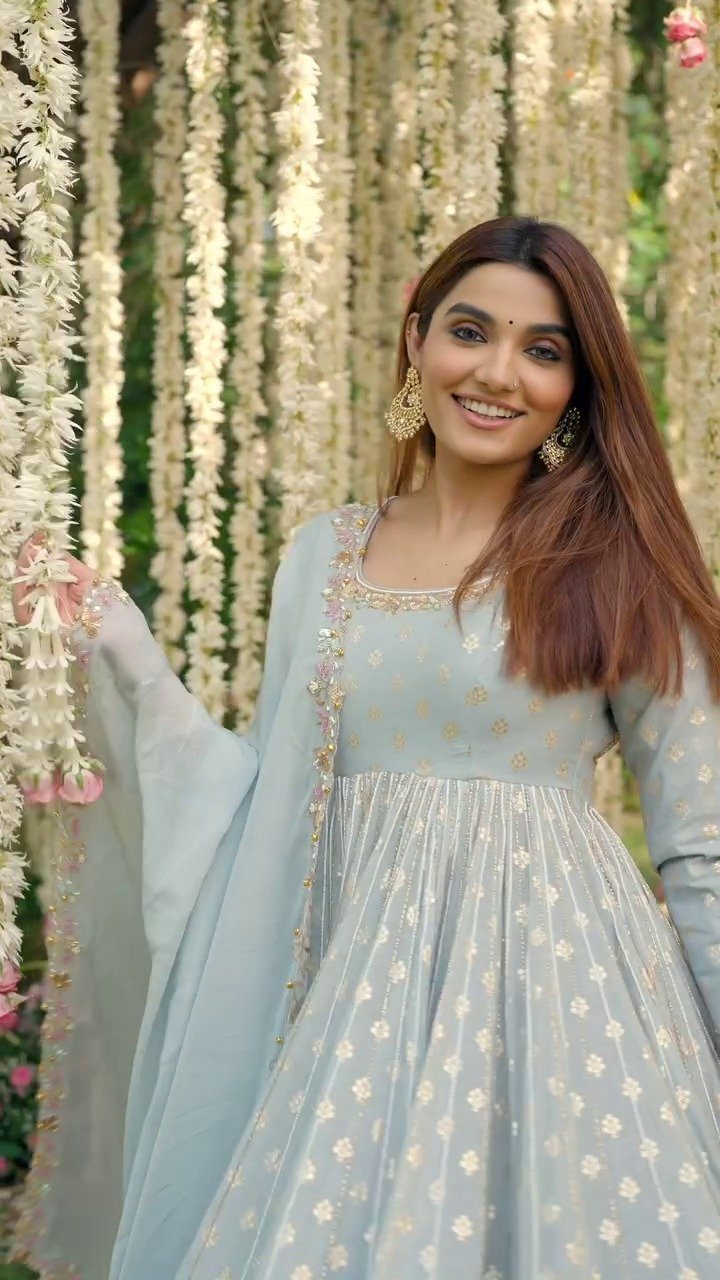 Designer Party Wear Light Green Anarkali Suit