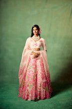 White Color Flower Printed Lehenga Choli